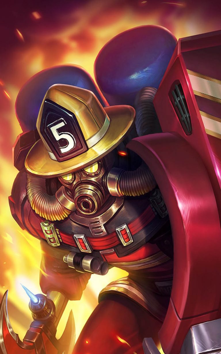 Fire Chief Johnson Mobile Legends 4K Ultra HD Mobile Wallpaper