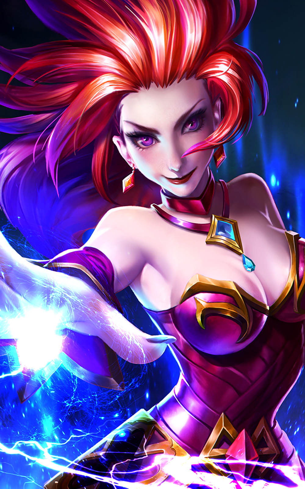 Flame Red Lips Eudora Mobile Legends HD Mobile Wallpaper Download