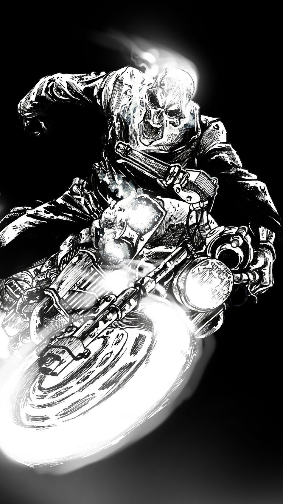 Download Ghost Rider Black Dark Artwork Free Pure 4k Ultra