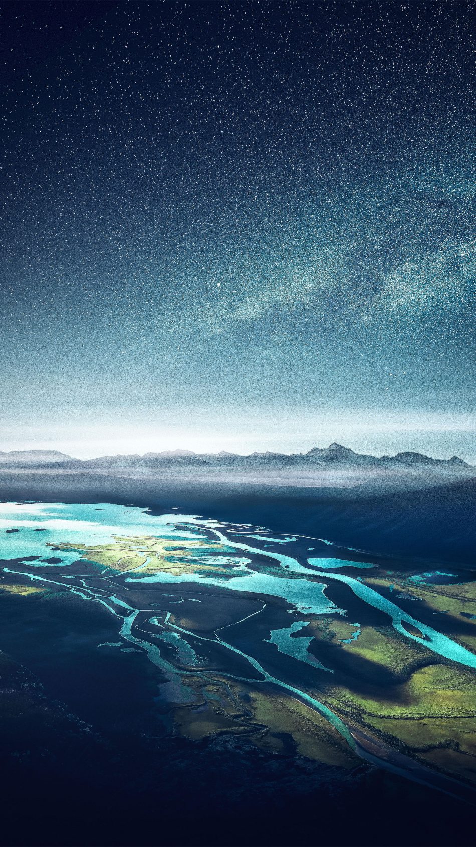 Mountain Range River Landscape Starry Sky 4K Ultra HD ...