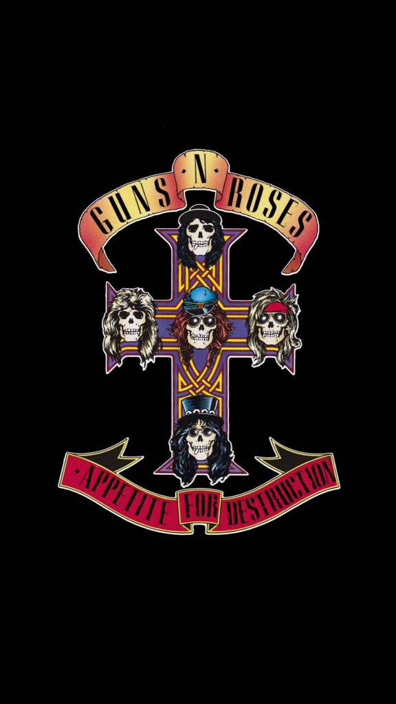 Guns N' Roses Logo 4K Ultra HD Mobile Wallpaper