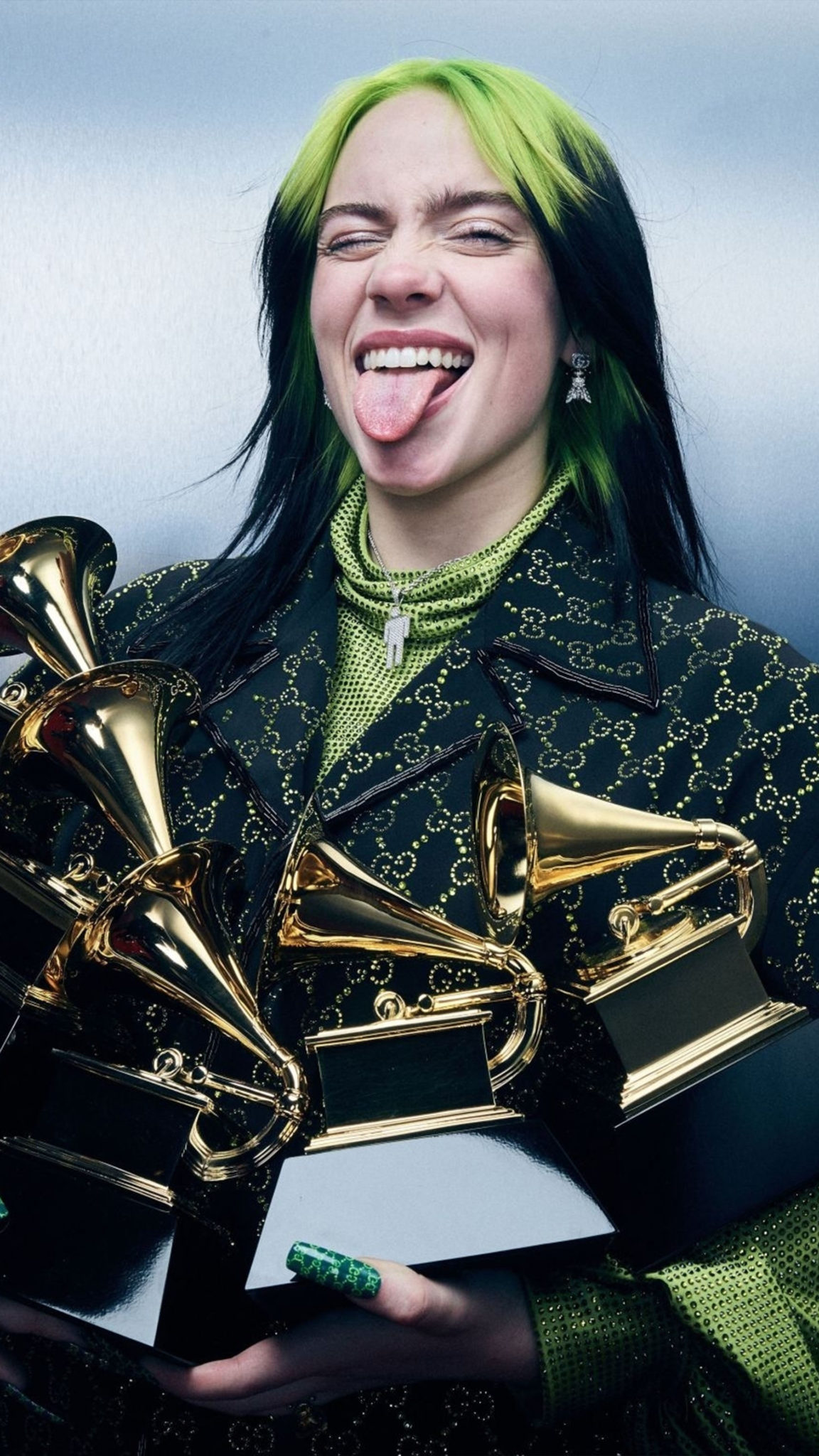 Billie Eilish Grammy 2020 4K Ultra HD Mobile Phone Wallpaper