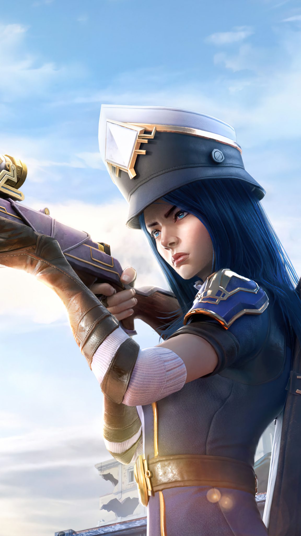 Caitlyn Arcane PUBG Mobile 4K Ultra HD Mobile Wallpaper