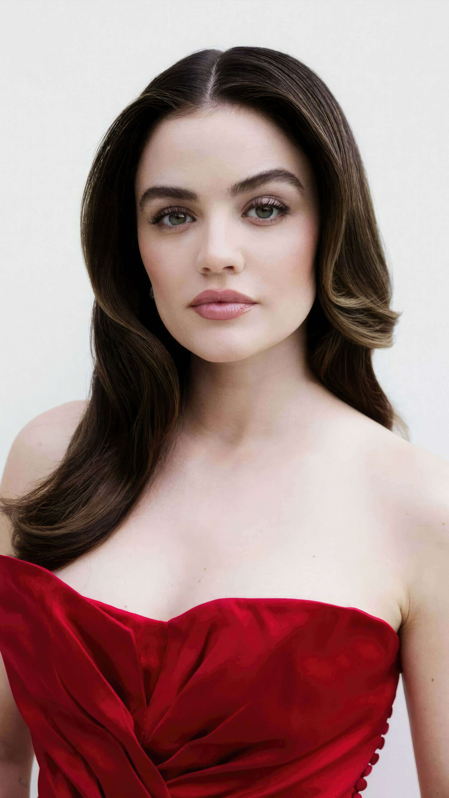 Beautiful Lucy Hale In Red Dress 2024 Photoshoot 4K Ultra HD Mobile ...