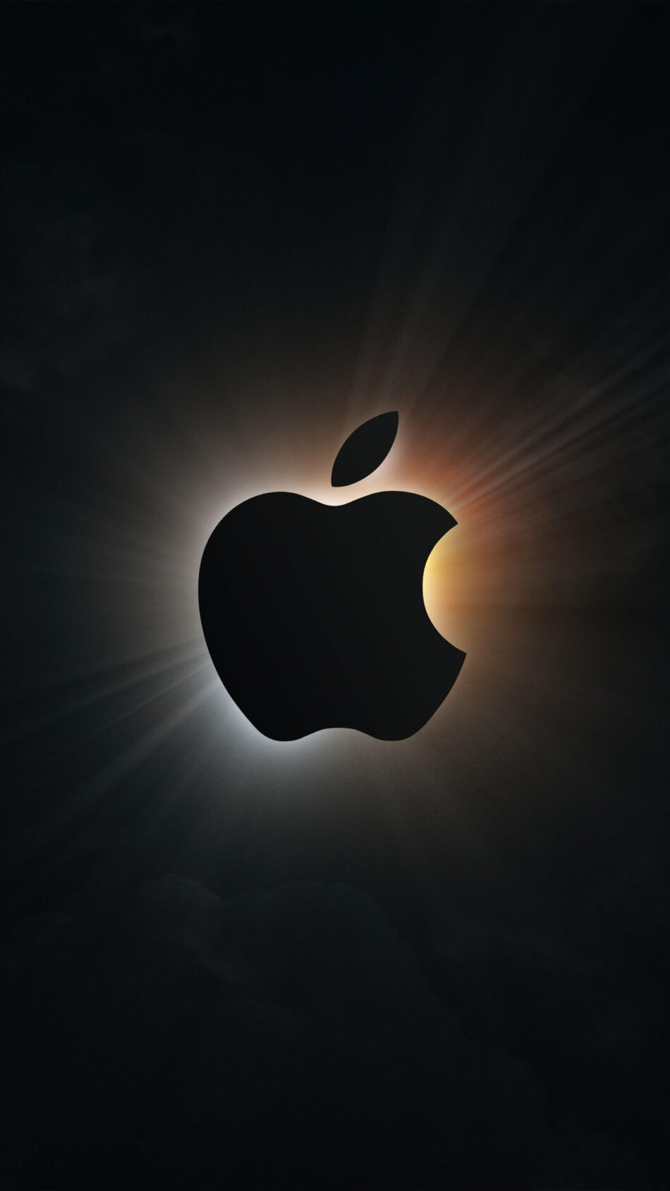 Eclipse Apple Logo Dark 4K Ultra HD Mobile Wallpaper