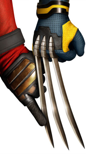 Hands of Deadpool & Wolverine 4K Ultra HD Mobile Wallpaper