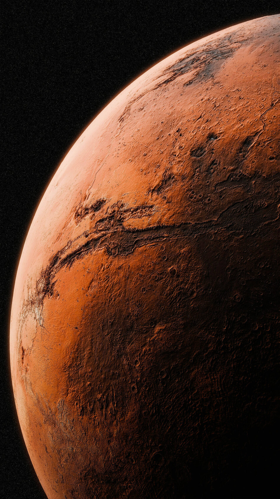 Surface of Red Planet Mars 4K Ultra HD Mobile Wallpaper