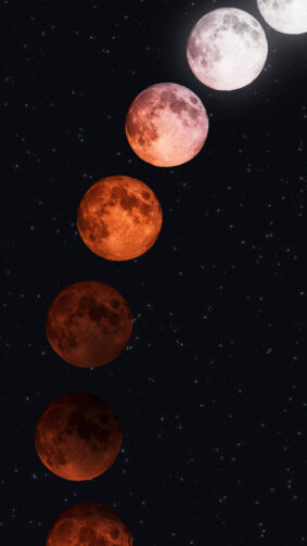 Different Phases of The Moon In Frame 4K Ultra HD Mobile Wallpaper