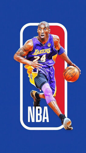 Kobe Bryant NBA Blue Background 4K Ultra HD Mobile Phone Wallpaper