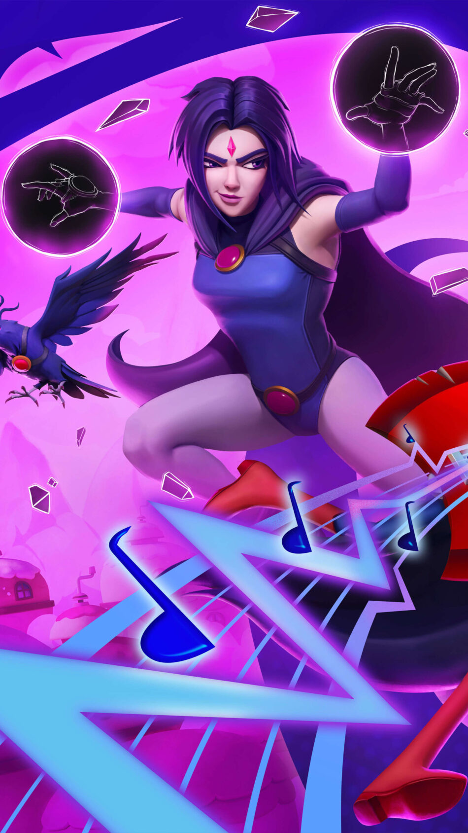 Raven Multiversus 4K Ultra HD Mobile Phone Wallpaper